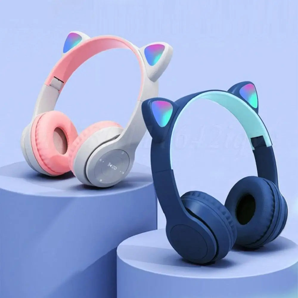 Cat Ear Gaming Headset with Glow Light