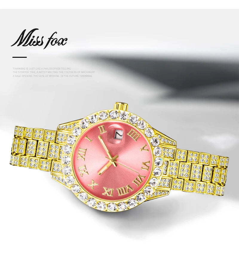 MISSFOX Pink Women Mini Babe So Cute Arm Clock