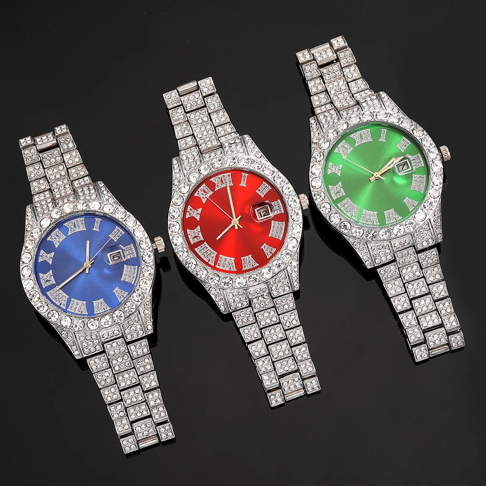 3pcs Men's Silver Watch Set