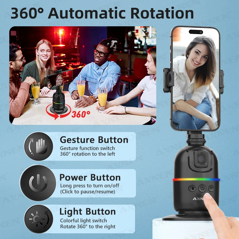 AI Face Tracking Gimbal Selfie Stand