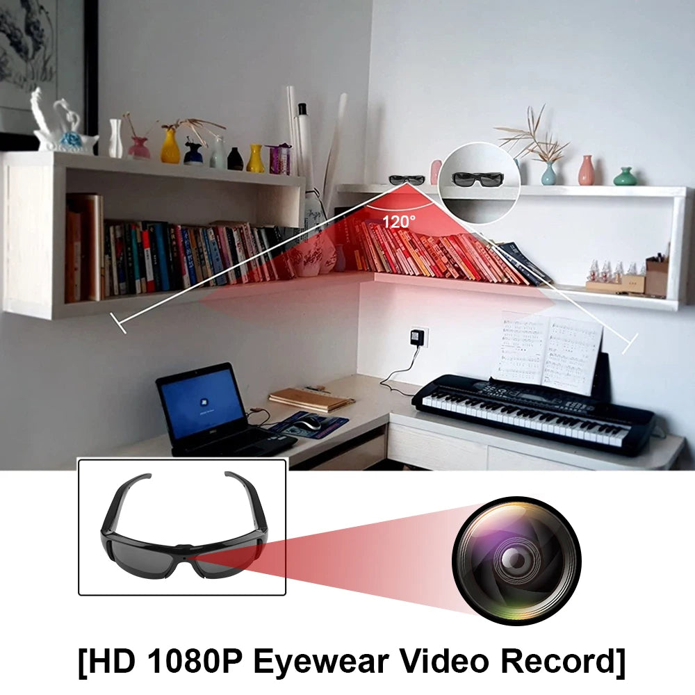 Wearable HD 1080P Mini Glasses Camera