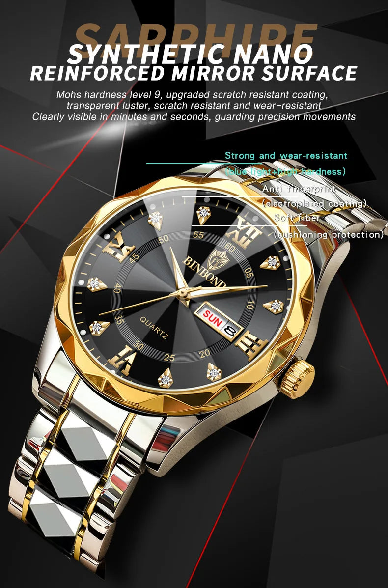 Top Brand Luxury Fashion Mens Watch