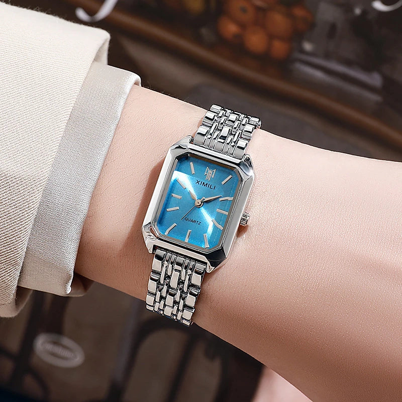 Stainless Steel Strap Women Luxury Wristwatch