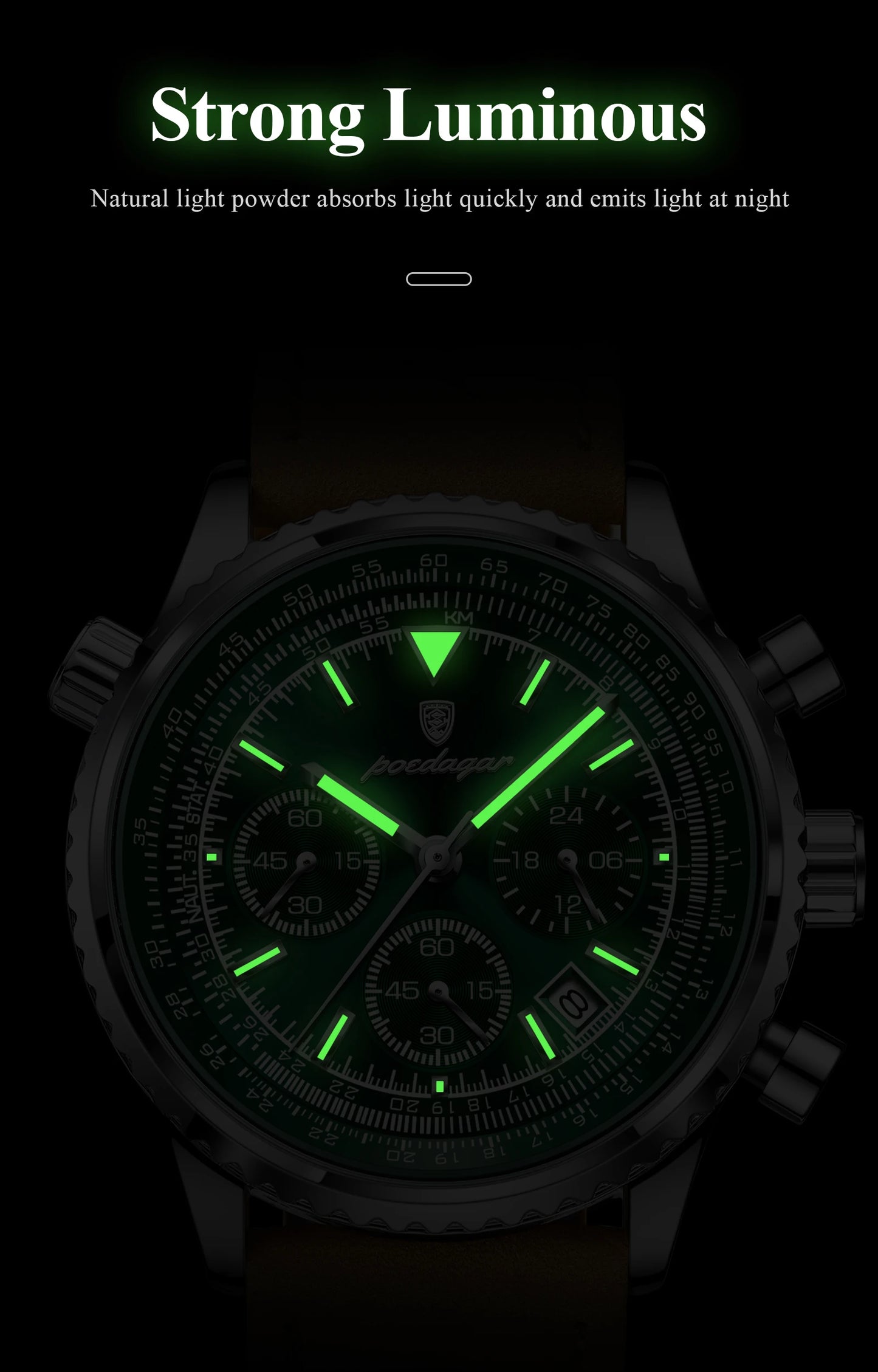 POEDAGAR Luxury Man Watch