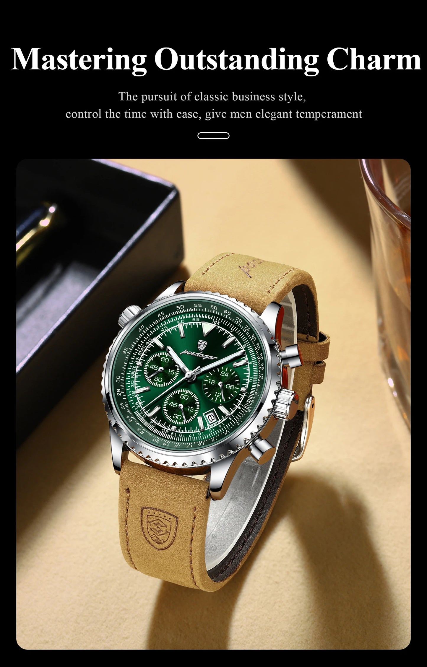 POEDAGAR Luxury Man Watch