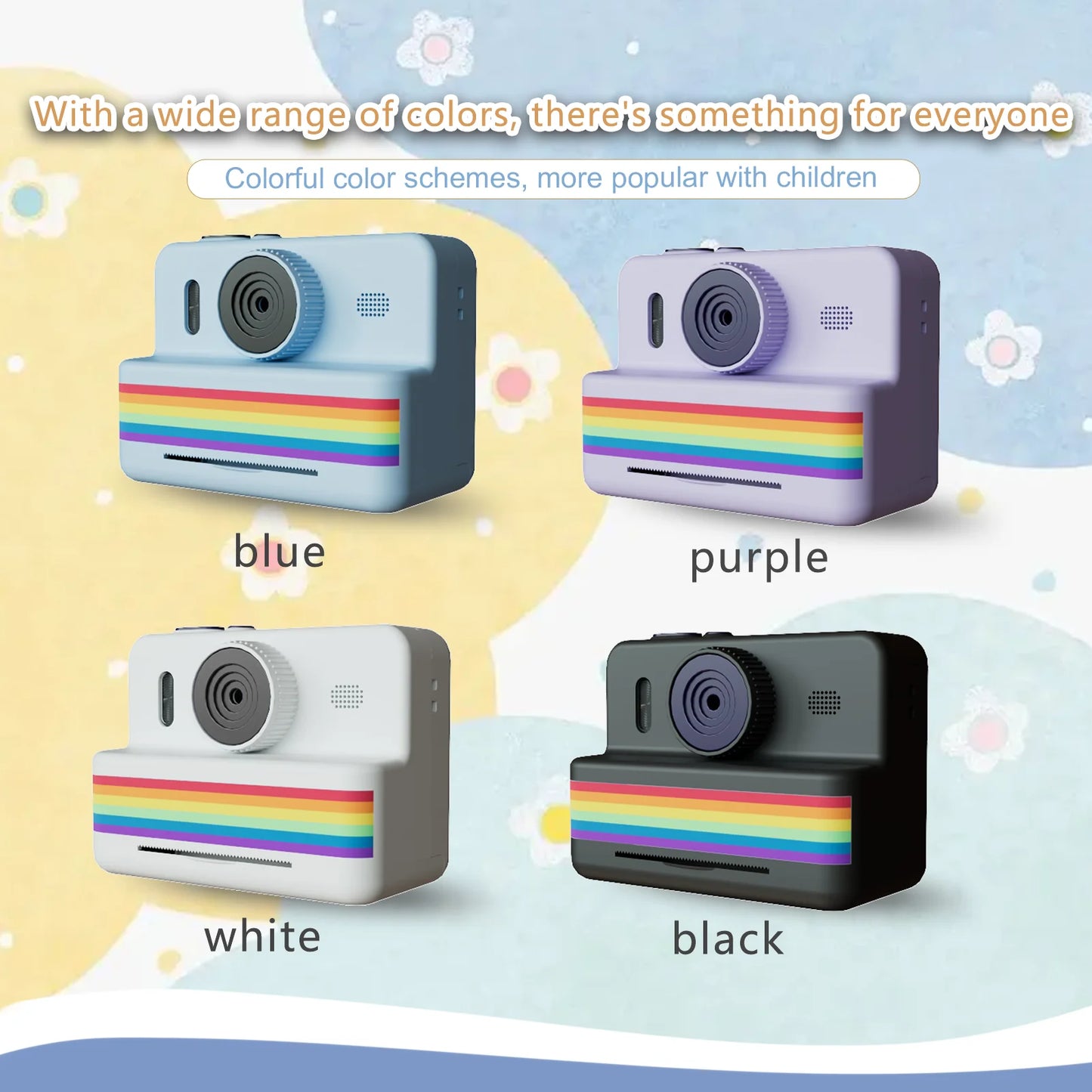 Mini Printer Portable Thermal Instant Print Photo Kids Camera