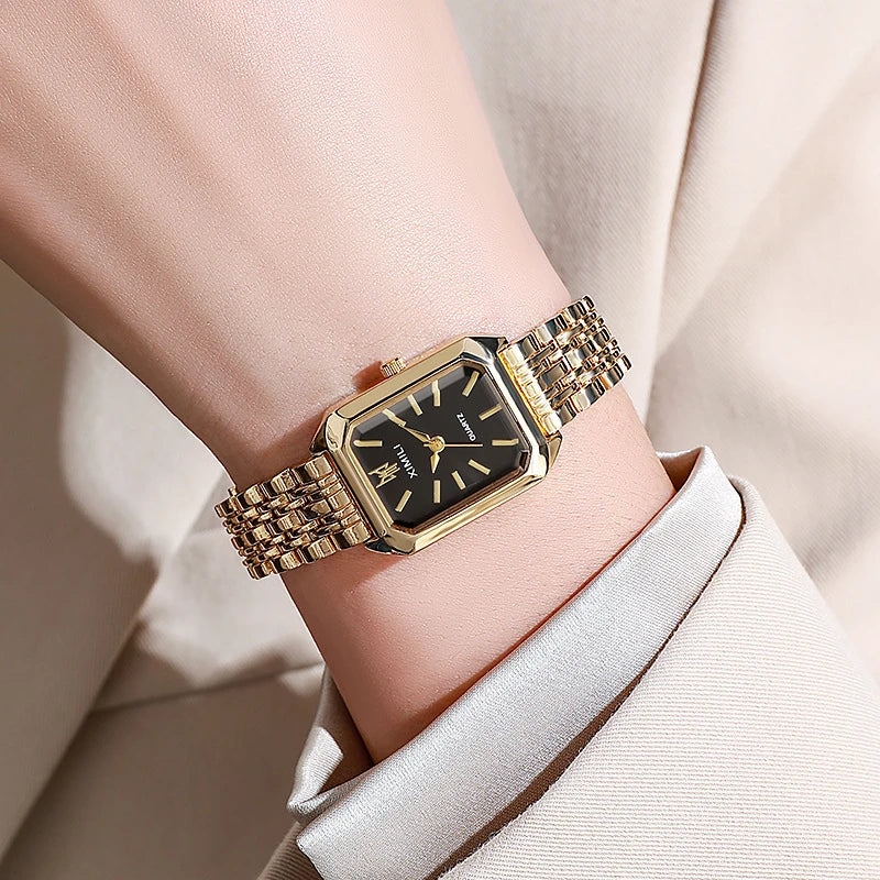 Stainless Steel Strap Women Luxury Wristwatch