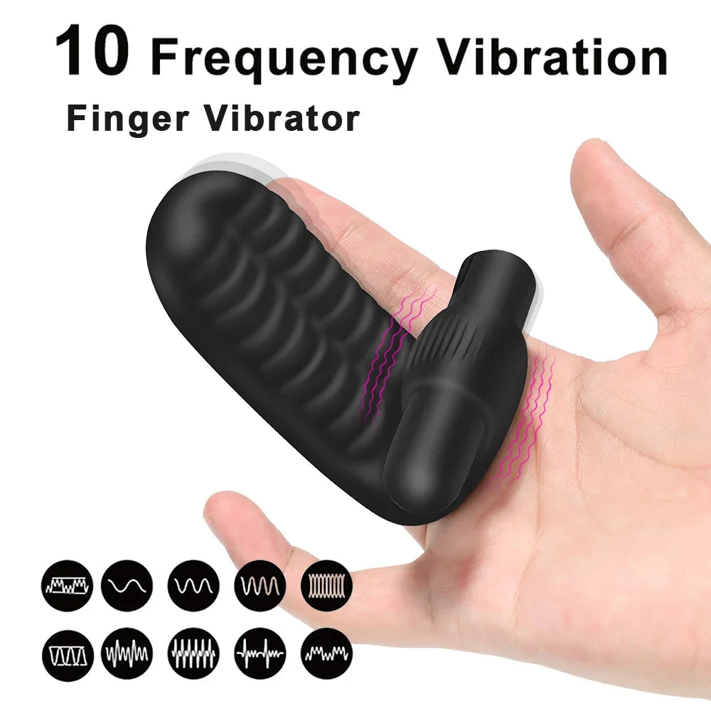 10 frequency Finger Sleeve G Spot Vibrator