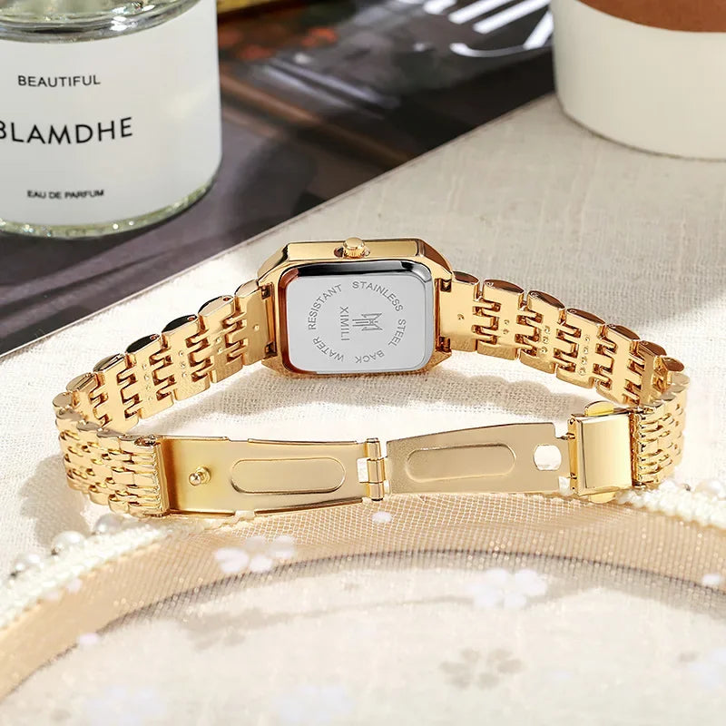 Stainless Steel Strap Women Luxury Wristwatch