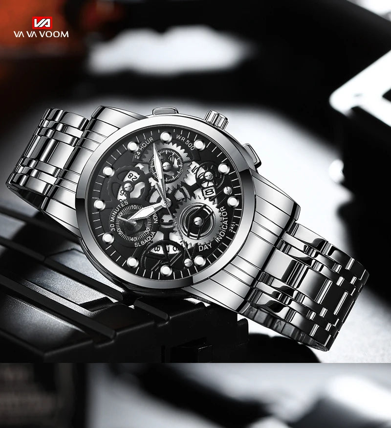 Men's Skeleton Design Business Watch