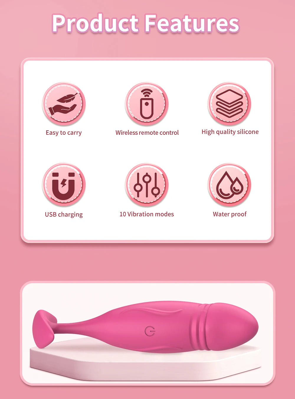 Anal Vibrator For Prostate Massager with Remote Control