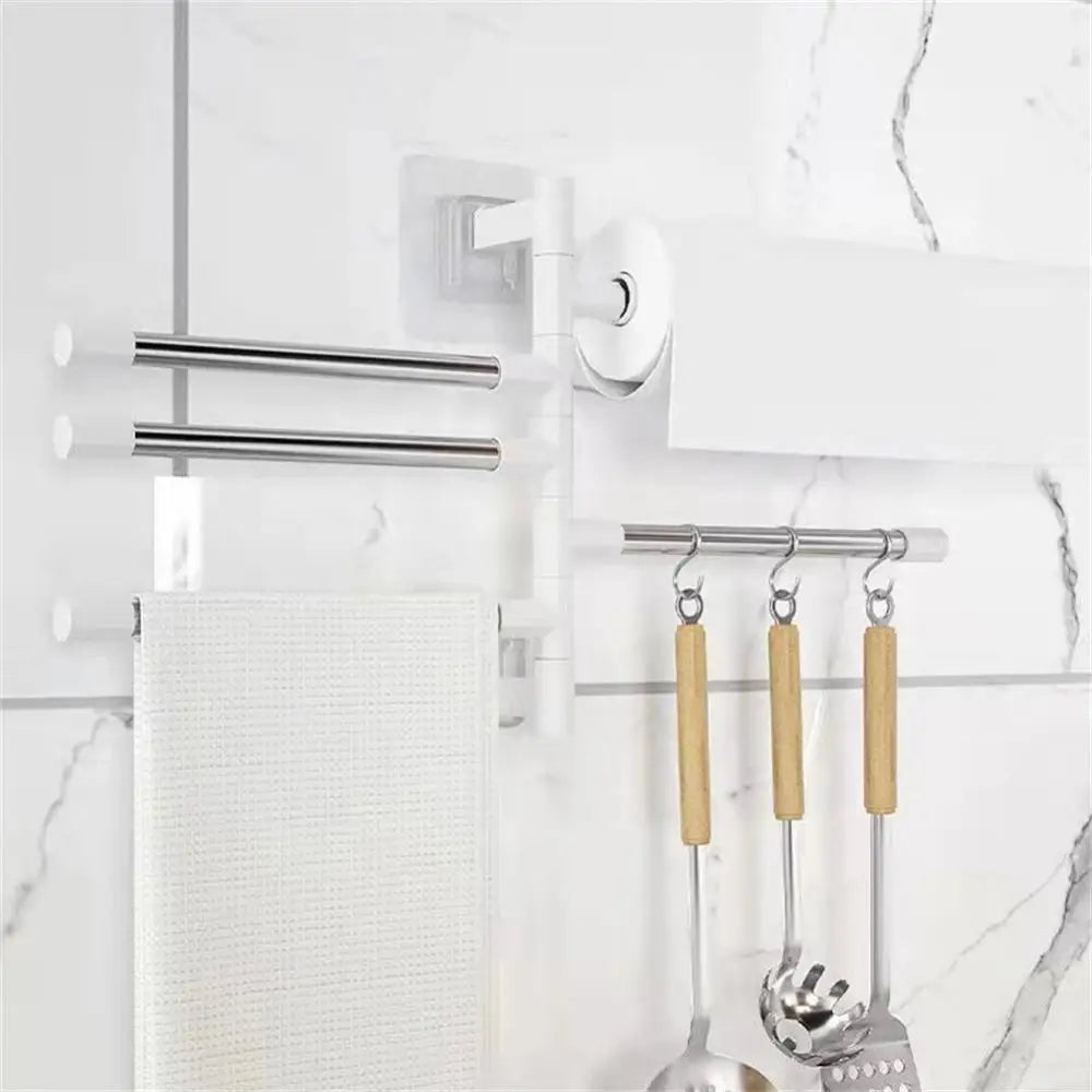 Bathroom Towel Rack Wall-mounted Storage Hanger