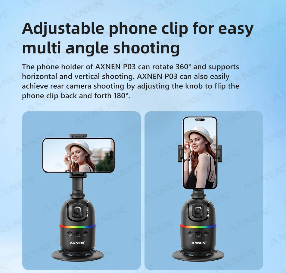 AI Face Tracking Gimbal Selfie Stand