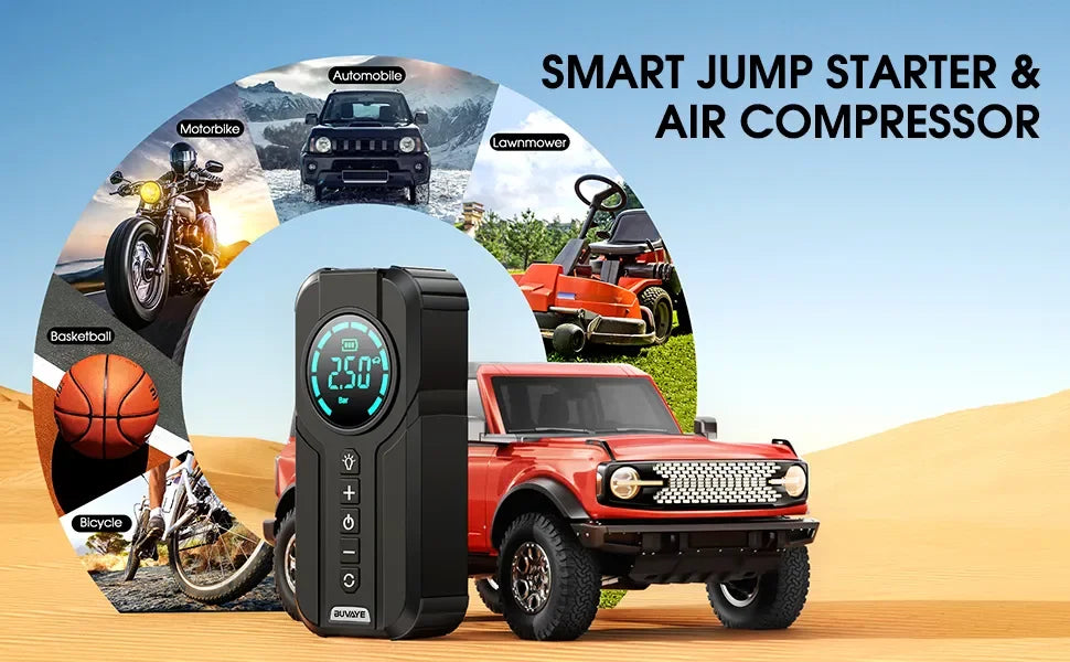 BUVAYE Car Multi-function Air Compressor