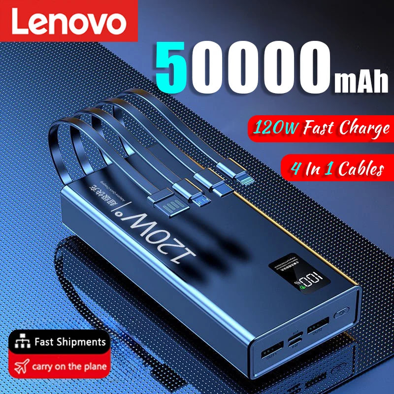 Lenovo 50000mAh High Capacity Power Bank 4 in 1