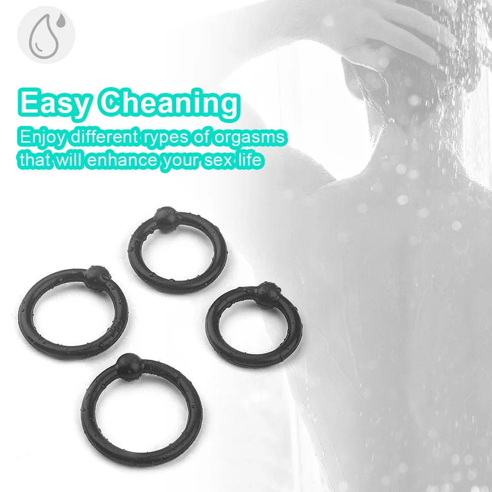 4 Pcs/Set Bead Penis Ring