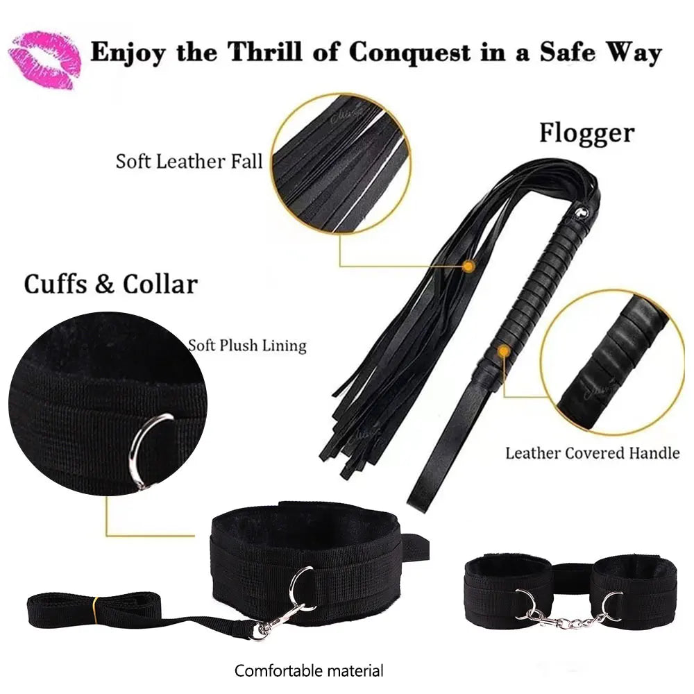 8/20 Piece BDSM Kit Plush Sex Bondage Set