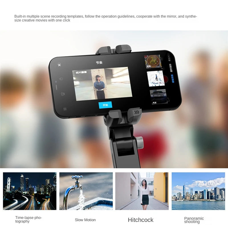 New Bluetooth Wireless Gimbal Stabilizer Selfie Stick