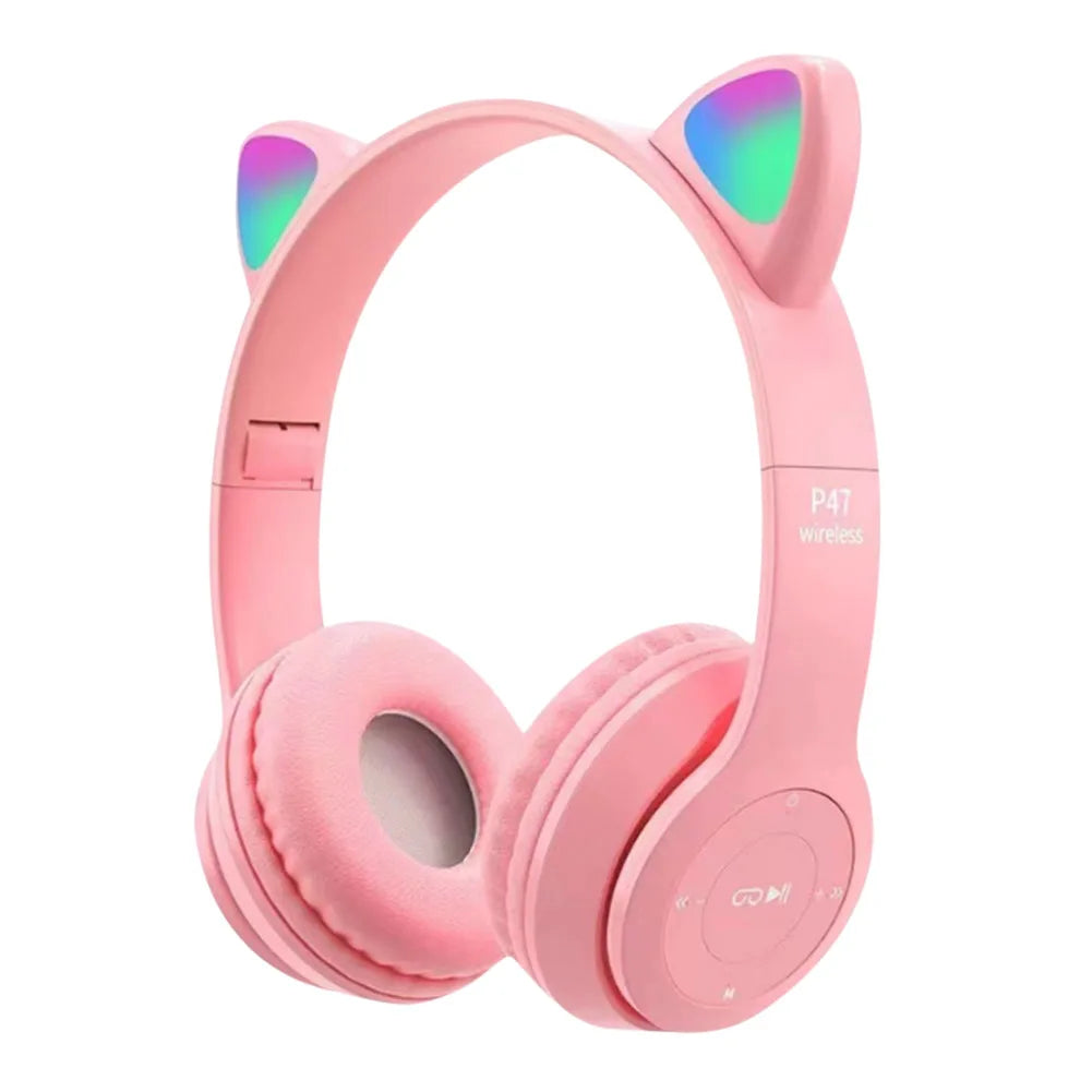 Cat Ear Gaming Headset with Glow Light