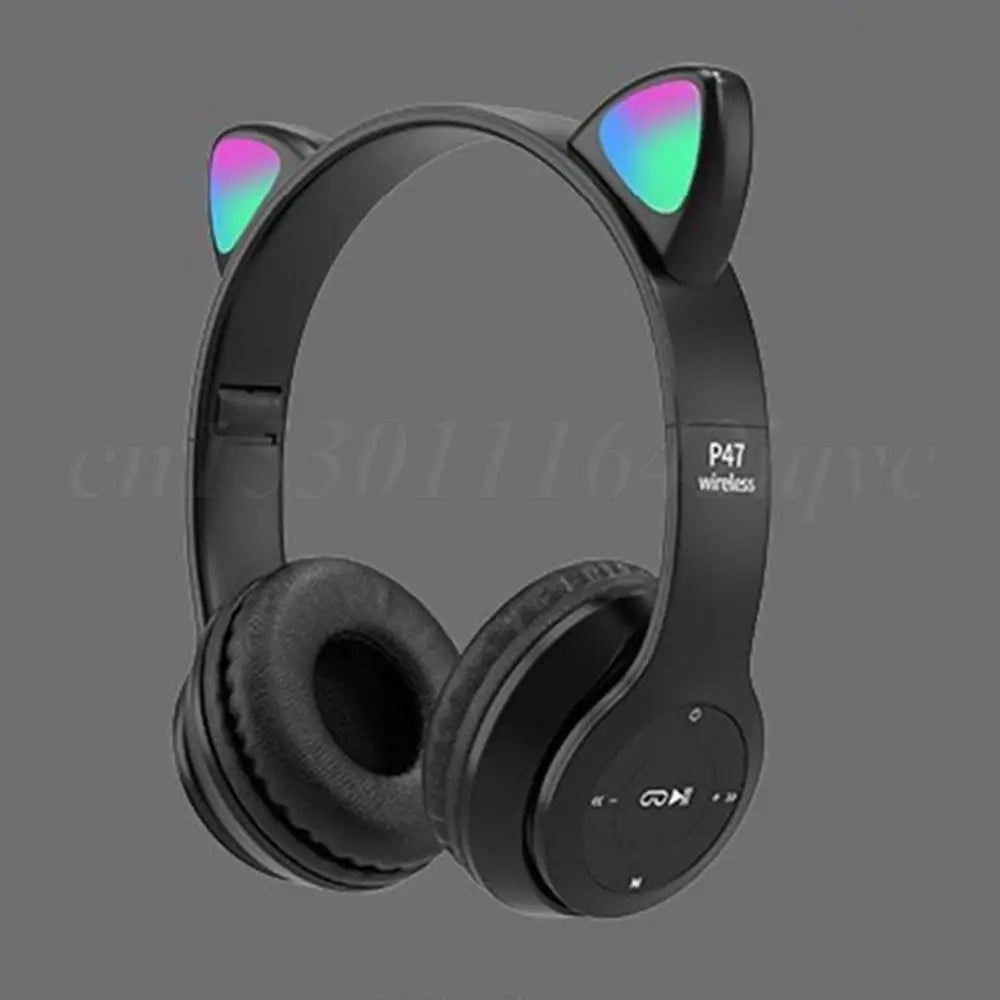 Cat Ear Gaming Headset with Glow Light