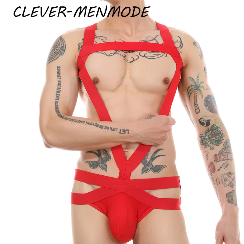 Men Sexy Leotard Underwear Bodysuit