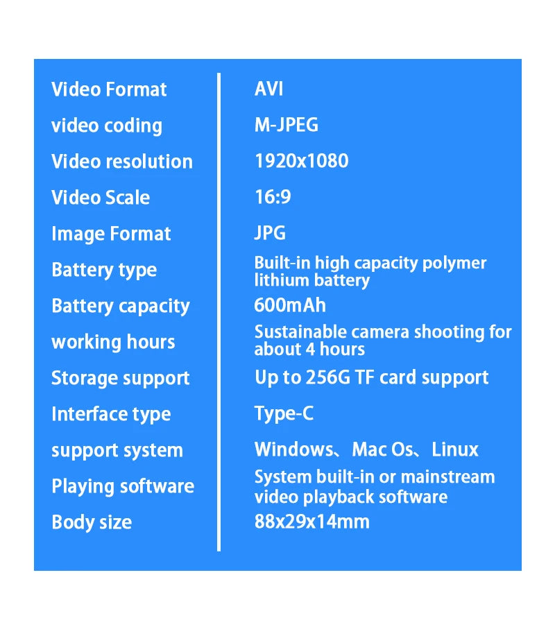 Mini Pocket 1080p FHD Sports Action Camera