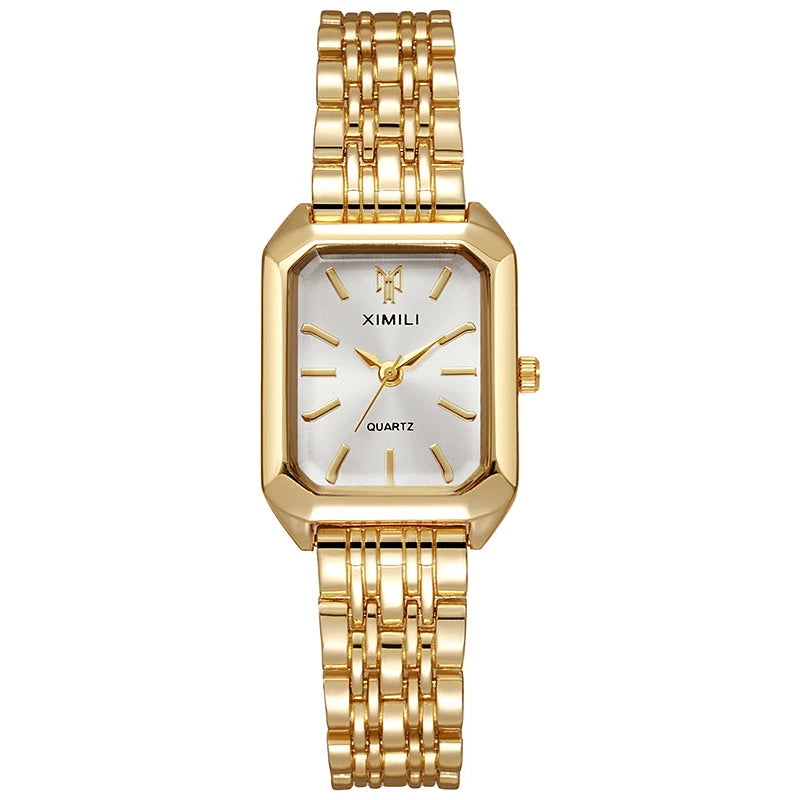 Stainless Steel Strap Women Luxury Wristwatch