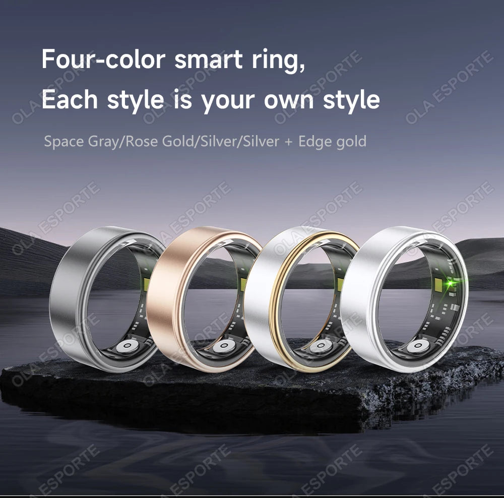 Smart Ring Men Women Military Grade Titanium Steel Shell