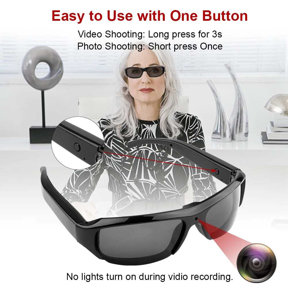 Wearable HD 1080P Mini Glasses Camera