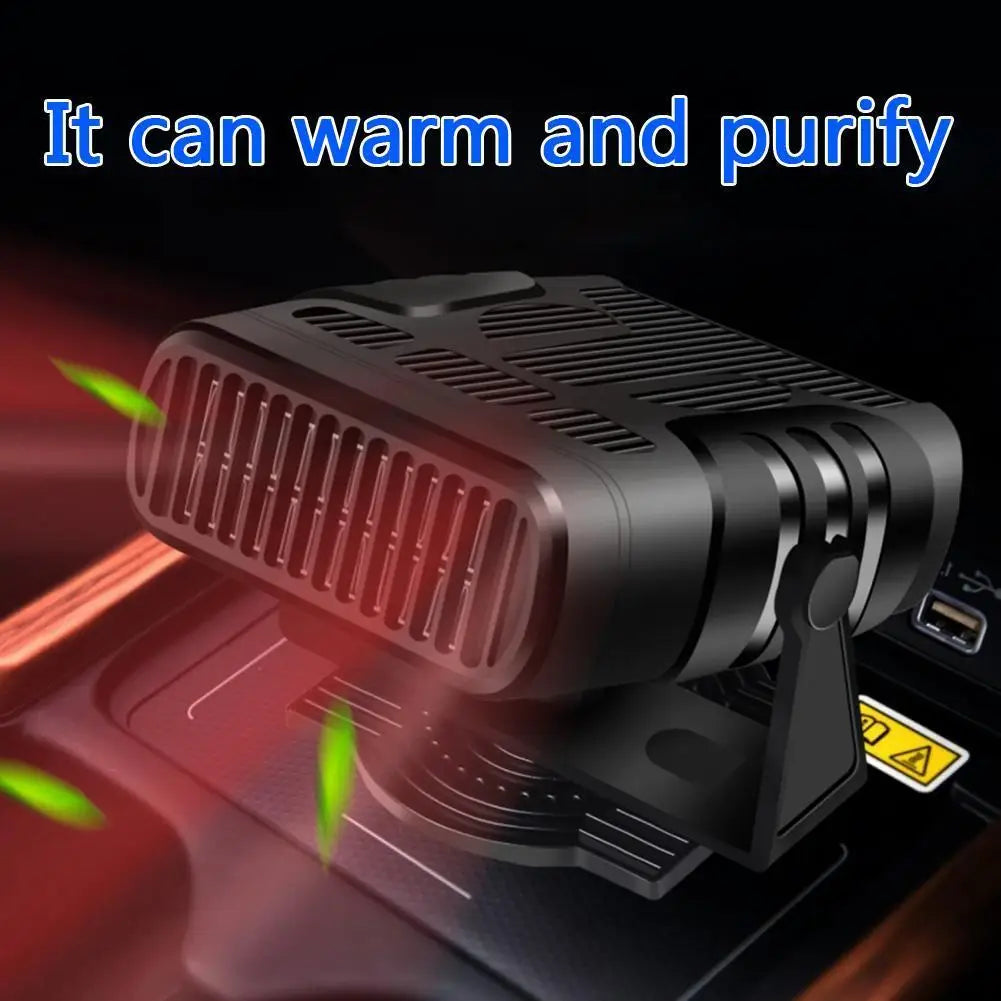 12V/24V Electric Heating Fan 360 Degree Rotating Anti-Fog Automobile Heater