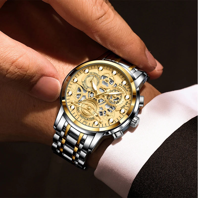 Men's Skeleton Design Business Watch