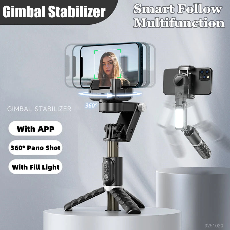 New Bluetooth Wireless Gimbal Stabilizer Selfie Stick