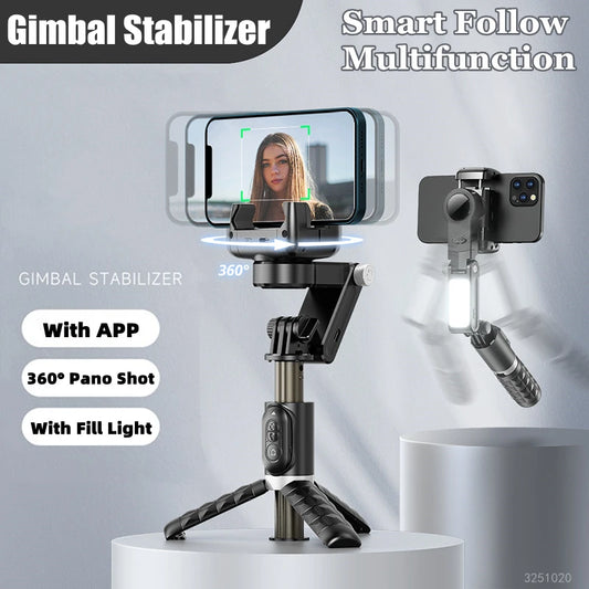 New Bluetooth Wireless Gimbal Stabilizer Selfie Stick