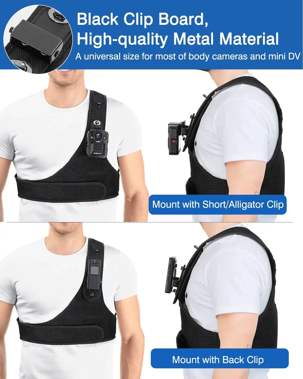 Durable Shoulder Single Vest for All Body Camcorders