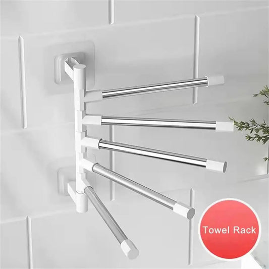 Bathroom Towel Rack Wall-mounted Storage Hanger