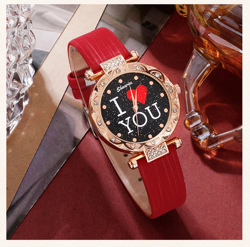 5pcs Set Women Luxury Wristwatch