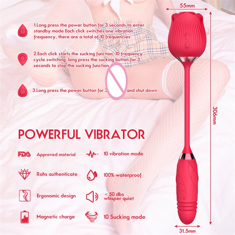 10 Mode Rose Sucking Vibrator
